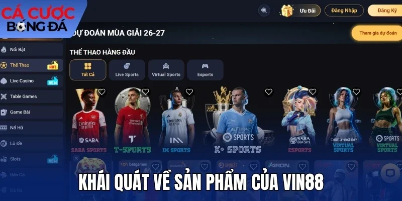 Khái quát về sản phẩm của Vin88