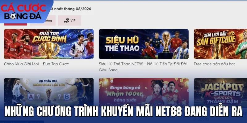 Những chương trình khuyến mãi Net88 đang diễn ra