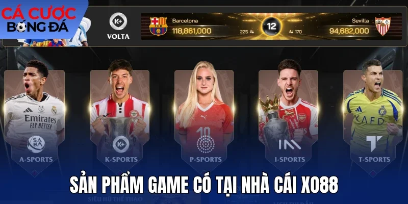 Sản phẩm game có tại nhà cái Xo88